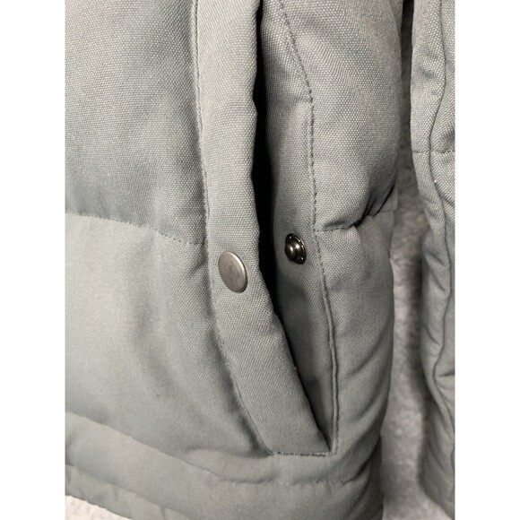 Patagonia Bivy Duck Down Jacket Mens Medium Puffer Coat 28322 Forge Grey Tan - Picture 5 of 16